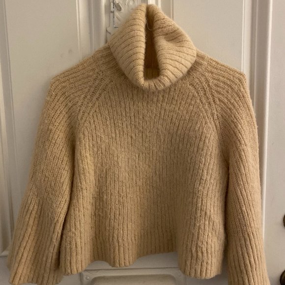 Club Monaco Sweaters - CLUB MONACO - Alpaca Wool Crop Turtleneck Sweater